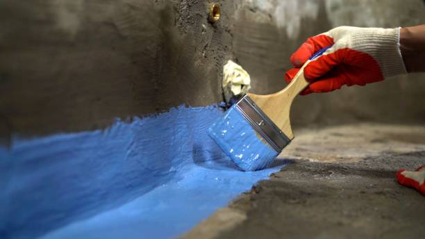 Commercial Waterproofing project at a Pikesville, MD business property by SJ Waterproofing Pros